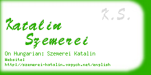 katalin szemerei business card